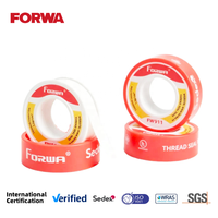Ruban d'étanchéité pour tuyaux de gaz en PTFE industriel haute densité Forwa FW911, 13 mm, pour conduites de propane