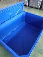 Boîte isotherme de transport 1000l Conteneur thermique industriel Poubelle en plastique lourd pour la pêche Poubelle en plastique solide Bacs en plastique