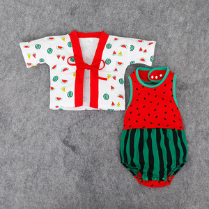Conjunto de Ropa de 2 Piezas al por Mayor de Alibaba, Estilo Japonés, para Bebés Niñas y Niños - Product Image 1