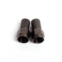 Câble coaxial noir avec connecteur F, connecteurs F RG6