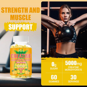 Gummies <span class=keywords><strong>à</strong></span> la Créatine Aromatisées <span class=keywords><strong>à</strong></span> l'Ananas, Gummies de Créatine Monohydrate, Compléments Musculaires pour Femmes et Hommes pour l'Exercice - Product Image 5