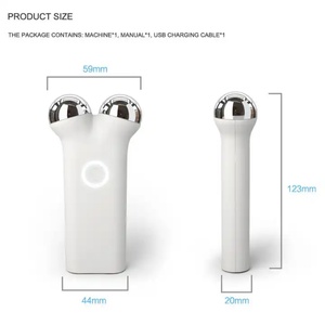 Masseur facial 3D personnalisé avec logo, rechargeable par USB, vibration, micro-courant, lifting du cou, rouleau de massage pour le visage - Product Image 3
