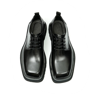 Zapatos de Hombre de Diseño de Moda con Cordones y Punta Puntiaguda, de Cuero con Estampado Láser, de Alta Calidad, para Fiestas de Otoño, Negocios y Bodas - Product Image 2