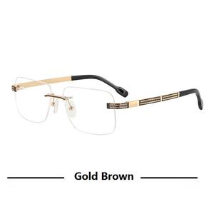 إطارات نظارات كلاسيكية فاخرة من التيتانيوم للجنسين موديل 50120 - Product Image 4