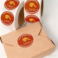 Rouleau personnalisé d'étiquettes rondes en feuille d'or imperméables à l'eau, impression d'autocollants de logo de produit d'entreprise personnalisés pour étiquette d'emballage