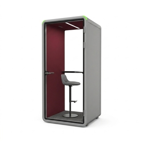 Cabine de bureau acoustique insonorisée pour petite entreprise avec tabouret réglable - Product Image 2