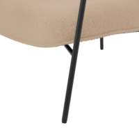 Chaise à bras en laine de chameau moderne, chaise d'accent fantaisie, chaise de loisirs blanche pour salon