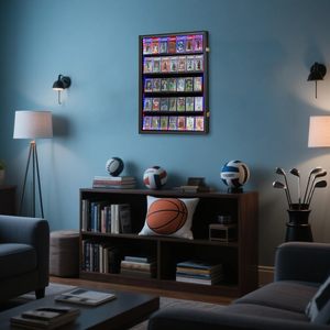 2026 Cadre <span class=keywords><strong>photo</strong></span> de bureau artisanal de style classique, écologique, avec motifs floraux et animaux, 35 cartes classées, vitrine d'affichage verrouillable à LED télécommandée, en gros - Product Image 2