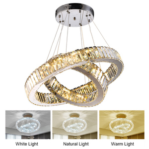 JYLIGHTING – luminaire suspendu en cristal avec anneau LED, design <span class=keywords><strong>moderne</strong></span>, luminaire décoratif d'intérieur, idéal <span class=keywords><strong>pour</strong></span> un salon ou une <span class=keywords><strong>salle</strong></span> <span class=keywords><strong>à</strong></span> <span class=keywords><strong>manger</strong></span> - Product Image 5