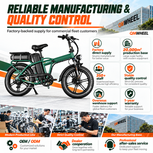 QMWHEEL F30 Ultra UK Warehouse E Bike Electric Fat <b>Tire</b> Bike <b>20</b> Inch Foldable Electric Bike 250W 70Ah Dual Battery - Product Image 6