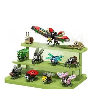 Bloques de Construcción de Plástico ABS Personalizados en Lotes Pequeños, 40 Piezas, <span class=keywords><strong>Mundo</strong></span> de Insectos Ensamblado, Juguetes Educativos para Niños, Partículas Pequeñas - Product Image 1