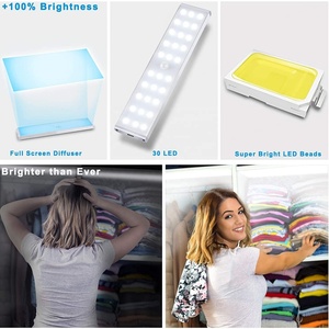 Promotion Product <b>LED</b> Night <b>Light</b> USB Rechargeable Energy-saving Bedroom Motion <b>Sensor</b> Cabinet <b>Light</b> - Product Image 2