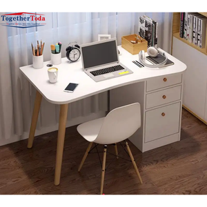 Muebles de Oficina en Casa de Madera, Escritorio de Estudio Simple y Duradero, Escritorio de Computadora Multiusos con Almacenamiento y Cajones - Product Image 3
