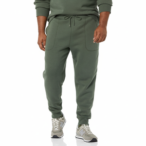 100% coton poids lourd hommes pantalons Cargo Sweat hommes pantalons plaine polaire Joggers pantalons de survêtement surdimensionnés Anti-rides caractéristique - Product Image 1