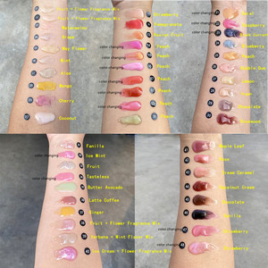 Huile à Lèvres Transparente Végane Marque OEM, <span class=keywords><strong>Gloss</strong></span> Brillant aux Acide Hyaluronique, Strass Scintillants, Arôme Fraise Colorée et <span class=keywords><strong>Fruit</strong></span>ée - Product Image 5
