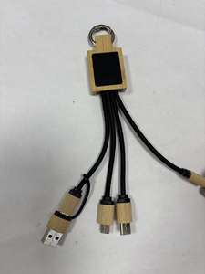 Porte-clés personnalisé avec logo, câble <span class=keywords><strong>USB</strong></span> multifonction 3 en 2, 3 en 1, chargeur rapide, adaptateur de charge avec LED pour type C, micro - Product Image 2