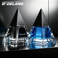 Nouveauté : flacons de parfum en verre de 50 ml et 100 ml, flacon de parfum personnalisé en forme de pyramide triangulaire de 30 ml avec emballage en boîte