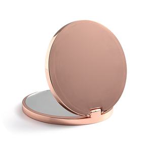 Gold Color Blank Double Side Custom Logo Round Compact Makeup <b>Mirror</b> - Product Image 2