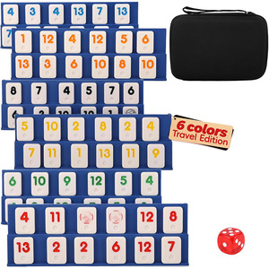 <span class=keywords><strong>Jeu</strong></span> de <span class=keywords><strong>Rami</strong></span> de Luxe – 162 Tuiles Numérotées – <span class=keywords><strong>Jeu</strong></span> de Société Portable pour Adultes et Enfants – Idéal pour les Voyages et les Fêtes - Product Image 1