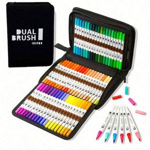 Juego de 60 Rotuladores de Doble Punta con Tinta Permanente, Resistente al Agua y No Tóxica, en Caja con Logotipo Personalizado, para Niños y Adultos, para Lettering - Product Image 1