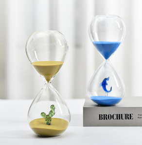 Đồng hồ cát sáng tạo <span class=keywords><strong>10</strong></span> phút hẹn giờ hình dạng ba chiều đồ nội thất gia đình đồ thủ công thủy tinh quà tặng sinh nhật hẹn giờ cát - Product Image 1