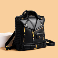 Sac à dos en cuir PU pour femme, sac à dos souple imperméable avec fermeture éclair pour les voyages quotidiens