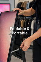 Pantalla Digital para Menús Interiores Sinmar 3000 Nit de Alto Brillo, Android Windows, 43 Pulgadas, Pantalla LCD para Publicidad en Ventanas