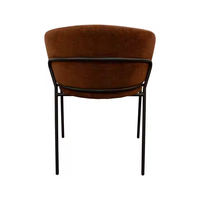 Chaises de salle à manger en tissu de style nordique moderne et luxueux pour salon, design élégant, ensemble économique pour la maison et les restaurants, avec structure en métal
