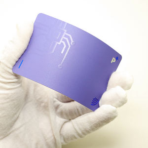 Tarjeta NFC Comercial con Logotipo Personalizado, Impresión UV Esmerilada, Azul Intenso, Dorado Láser, Plateado Estampado - Product Image 4