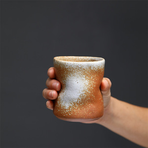 Tasse à thé en céramique rétro créative de 240ml tasse à expresso en poterie grossière sans poignée pour la maison verres ou tasse à thé Kung Fu - Product Image 3