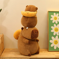Nouveau style de sac à dos créatif en peluche Capybara, jouet en peluche en forme de pain, peluche super douce pour enfants, rembourrage en coton PP