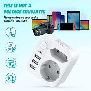 Offre Spéciale Allemagne <span class=keywords><strong>Adaptateur</strong></span> de prise de voyage 3 USB 1Type C 16A <span class=keywords><strong>Courant</strong></span> nominal Personnalisé <span class=keywords><strong>Europe</strong></span> USA <span class=keywords><strong>Adaptateur</strong></span> de prise SDK en gros - Product Image 5