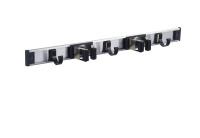 Support mural amovible en acier inoxydable 304 pour balais et serpillères avec 6 crochets – Outils métalliques