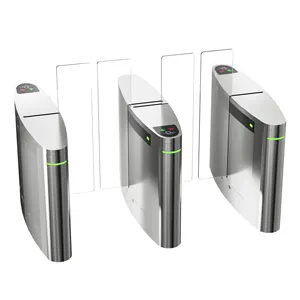 Security Entrance Scan System Sliding Turnstile Security Swing Barrier Gate For Lobby Economical Automatic Access