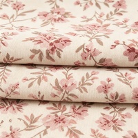 Vente en gros de tissu en velours côtelé à petits motifs floraux, tissu polyester de haute qualité, robes tendance, textiles de maison, sacs, chemises