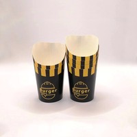 Gobelets en papier kraft imprimés sur mesure, biodégradables, pour emballages alimentaires à emporter, frites, gaufres aux œufs