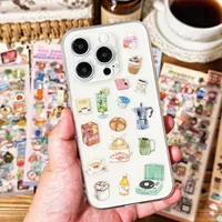 4 pièces/lot Autocollants de papeterie Kawaii, motif Feuille d'érable, pour artisanat DIY, scrapbooking, album, junk journal, Happy Planner et agenda