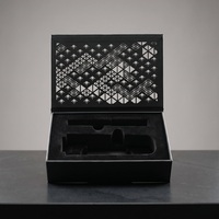 Caja de Regalo de Lujo Personalizada, Caja Rígida con Cajón y Grabado Dorado, Tapa Hueca Cortada con Láser, Bandeja de Espuma EVA para Set de Regalo