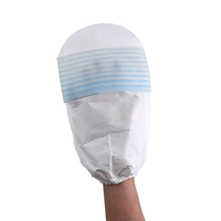Gant de lavage avec bande élastique extra longue, couture ultrasonique, imperméable, crée une mousse avec de l'eau, pour les soins des personnes alitées et des personnes âgées