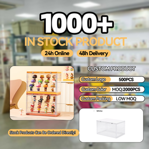 Một cửa dịch vụ OEM & ODM có thể gập lại nhựa hình hộp lưu trữ với ba lớp lưu trữ giá Stackable đồ chơi hiển thị trường hợp với ánh sáng - Product Image 6