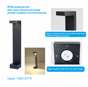 Lampada <span class=keywords><strong>da</strong></span> <span class=keywords><strong>Giardino</strong></span> <span class=keywords><strong>LED</strong></span> Moderna e Semplice IP65 Impermeabile in Alluminio per Illuminazione Esterna di Ville, Cortili, Giardini, Parchi, Prati e Strade - Product Image 2