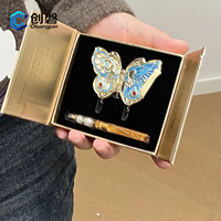 Magnet Kulkas Logam Magnetik, Pabrik Paduan Seng, Kotak Parfum Balm Magnet 3D Kreatif Museum Nasional, Gaya Cina