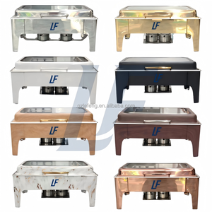 Plats de service de luxe 2025 9L en acier inoxydable doré, avec compartiments intérieurs, pour traiteur, buffet de mariage, hôtels, fonctionnant au combustible - Product Image 6