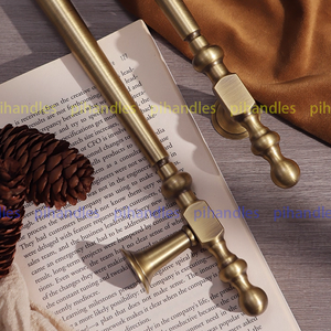 Tiradores de puerta de tira larga de bronce antiguo francés personalizados tiradores de puerta de madera de latón macizo tiradores de puerta de cafetería de doble cara - Product Image 5