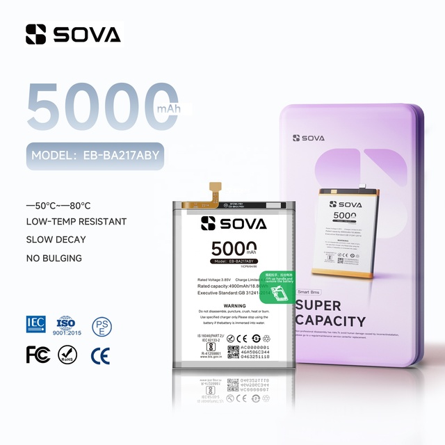 SOVA for Samsung A12/A15/M02/A025/A21S Mobile Phone EB-BA217ABY Large Capacity Battery Manufacturer Wholesale