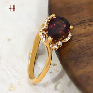 Anillos Finos Personalizados de Oro Real Au750 18K, Alianzas de Boda de Oro Real de 10K, 14K y 18K, Joyería de Siberita Natural, Joyería de Oro Real - Product Image 2