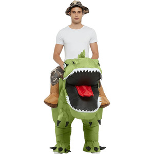 Unisex <strong>Inflatable</strong> Dinosaur <strong>Costume</strong> <strong>Riding</strong> T Rex Air Blow up Funny Fancy Dress Party Halloween <strong>Costume</strong> for Kids Adult - Product Image 2