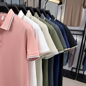 เสื้อโปโลสำหรับผู้ชายเสื้อยืดคอปกธุรกิจลำลองผ้าสแปนเด็กซ์แห้งพอดีตัวโพลีเอสเตอร์แบบกำหนดเอง - Product Image 2