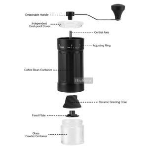 HIGHWIN Moulin à <span class=keywords><strong>café</strong></span> d'entrée de gamme Réglage externe Moulin à <span class=keywords><strong>café</strong></span> manuel avec fraise en céramique - Product Image 5