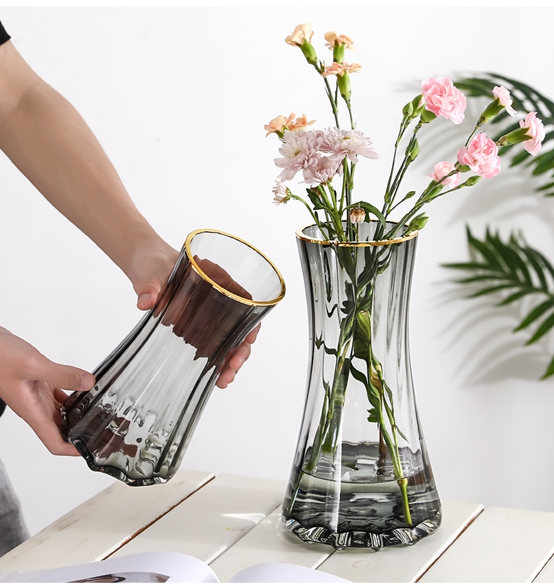 Factory Produced Wholesale Glass Flower Vase for Home Decor